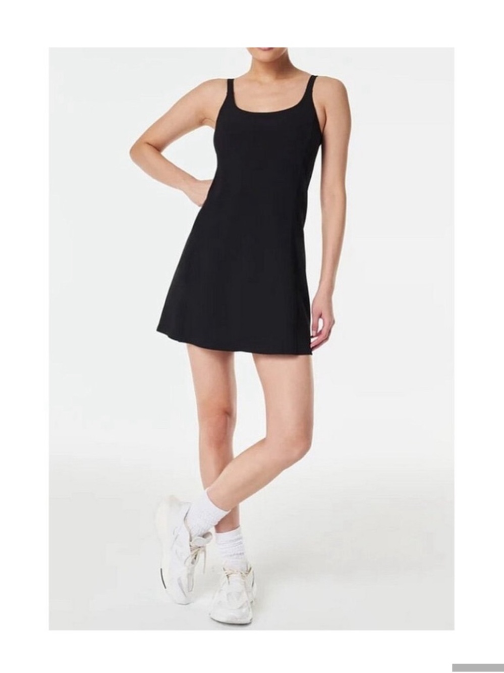 Spanx straight fit Easy Access Ribbed Straight Dress Black Skort dress XL